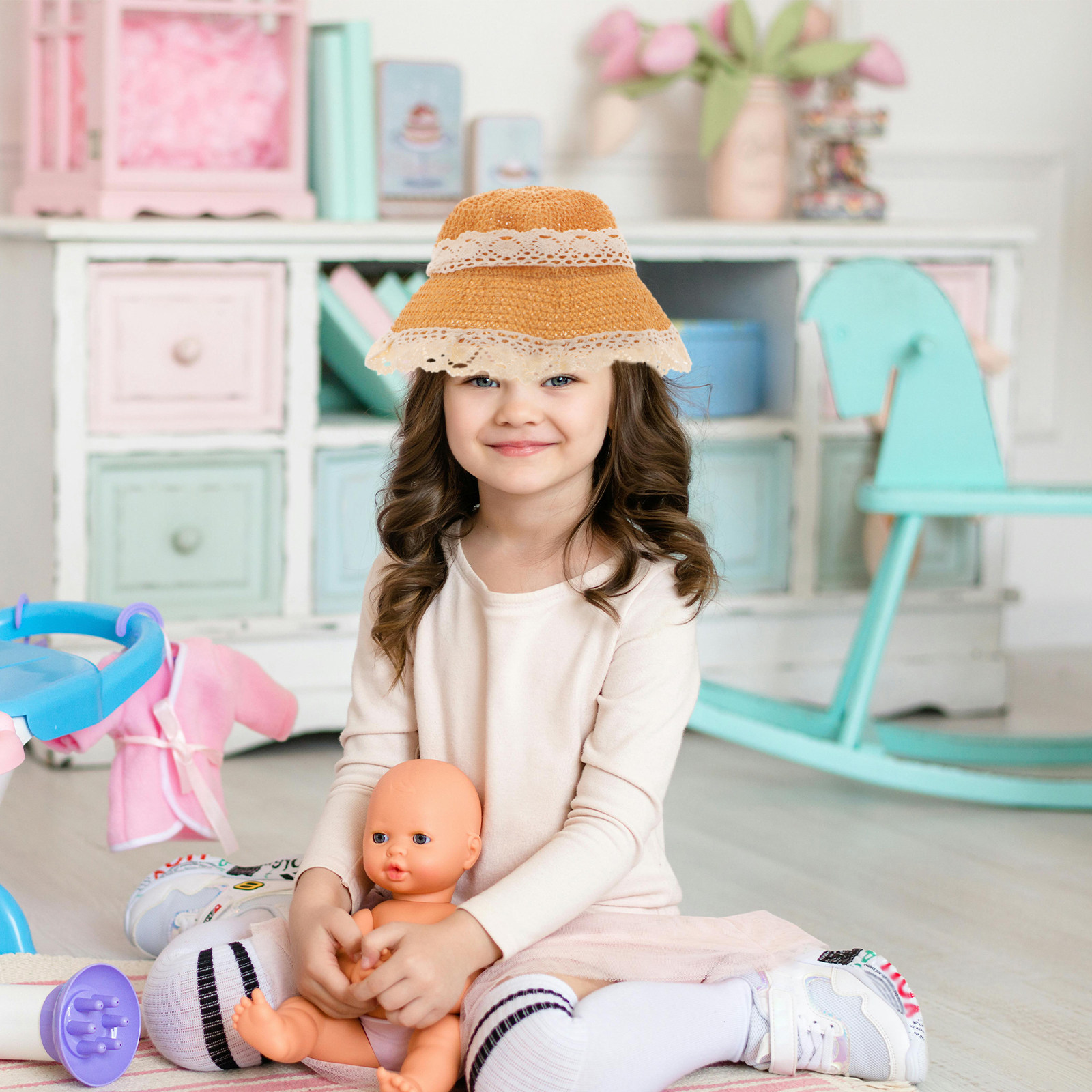 Summer Kids Straw Hat Baby Gir - đánh giá và giá Sun Hat Wide Brim