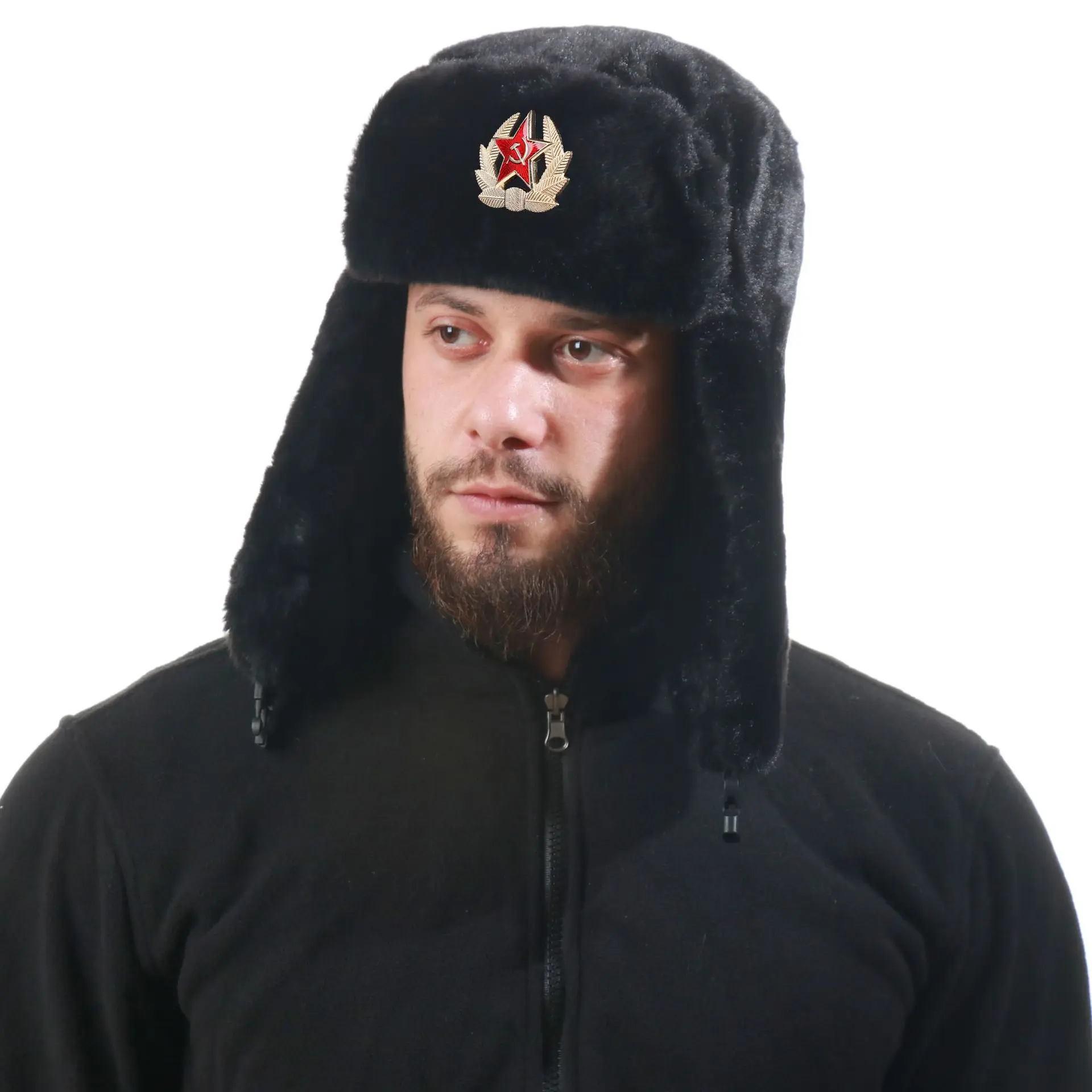 Soviet Badge Ushanka Men&Women - đánh giá và giá Winter Trapper Hat