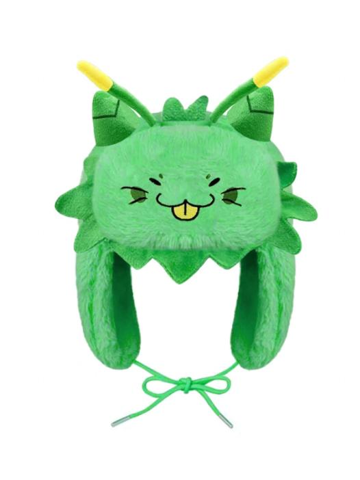 Cute Green Dragon Plush Trappe - đánh giá và giá Trapper Hat Ear Flap